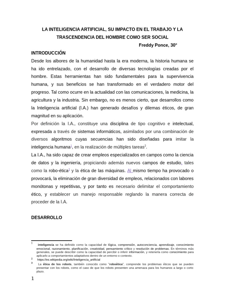 Impacto de la IA en el Trabajo y Sociedad | PDF | Inteligencia ...