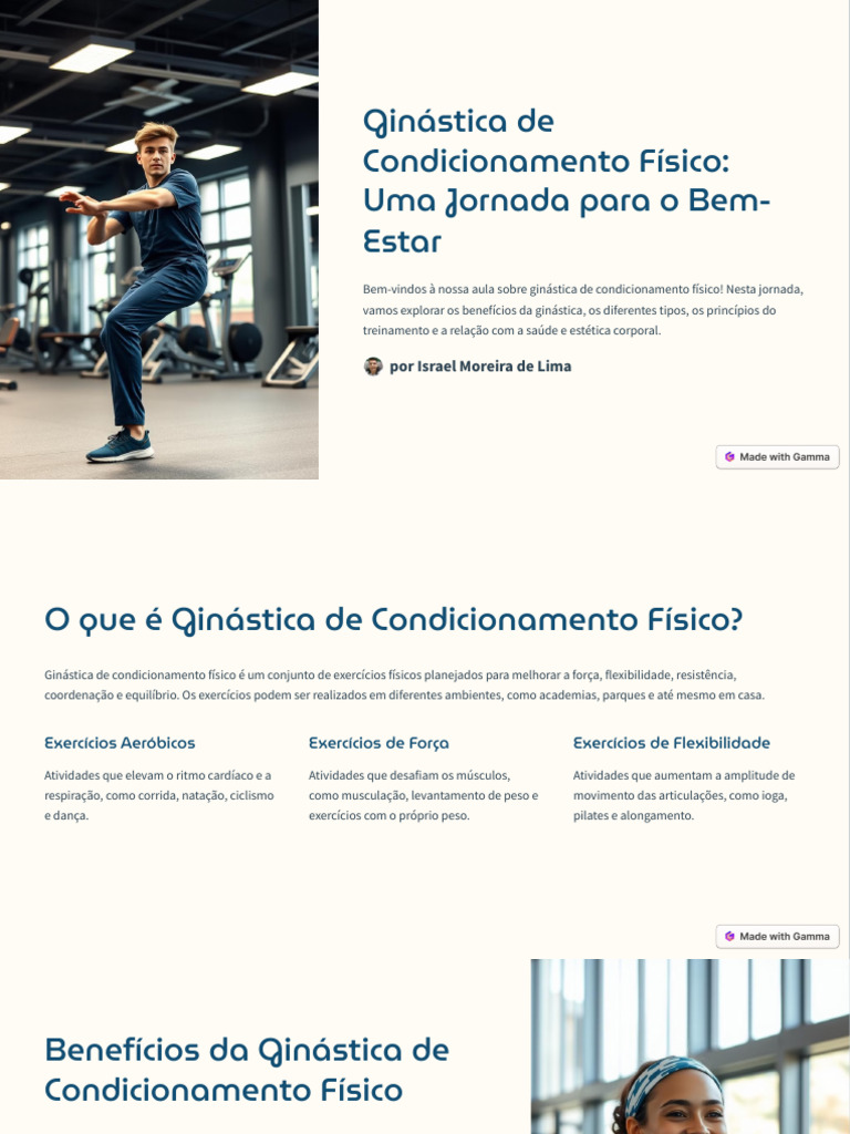 Benefícios da Ginástica de Condicionamento | PDF | Ginástica ...