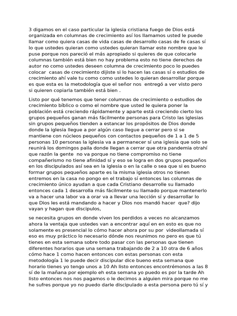 Columnas de Crecimiento en la Iglesia | PDF | Cristo (título) | Amor