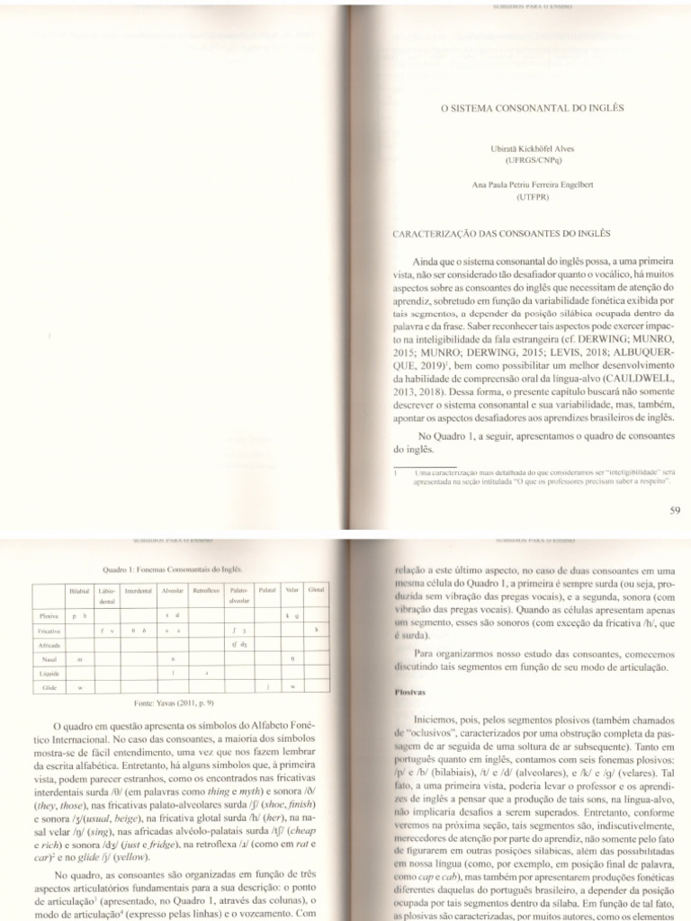 Sistema consonantal | PDF