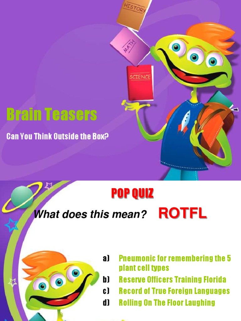 Icebreaker Brain Teasers PDF Teaching Mathematics