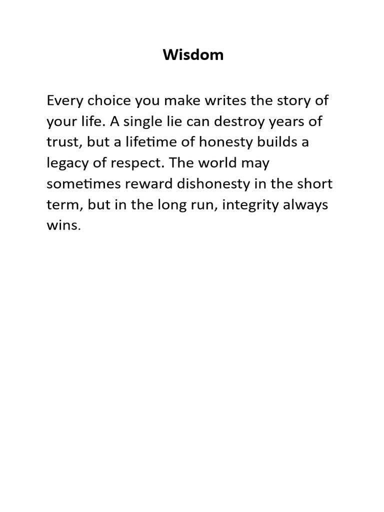 Wisdom | PDF