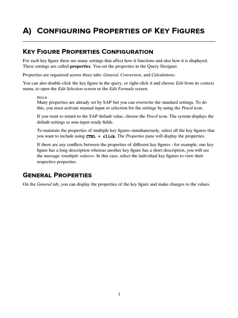 Configuring Key Figure Properties in Excel | PDF | Significant Figures ...