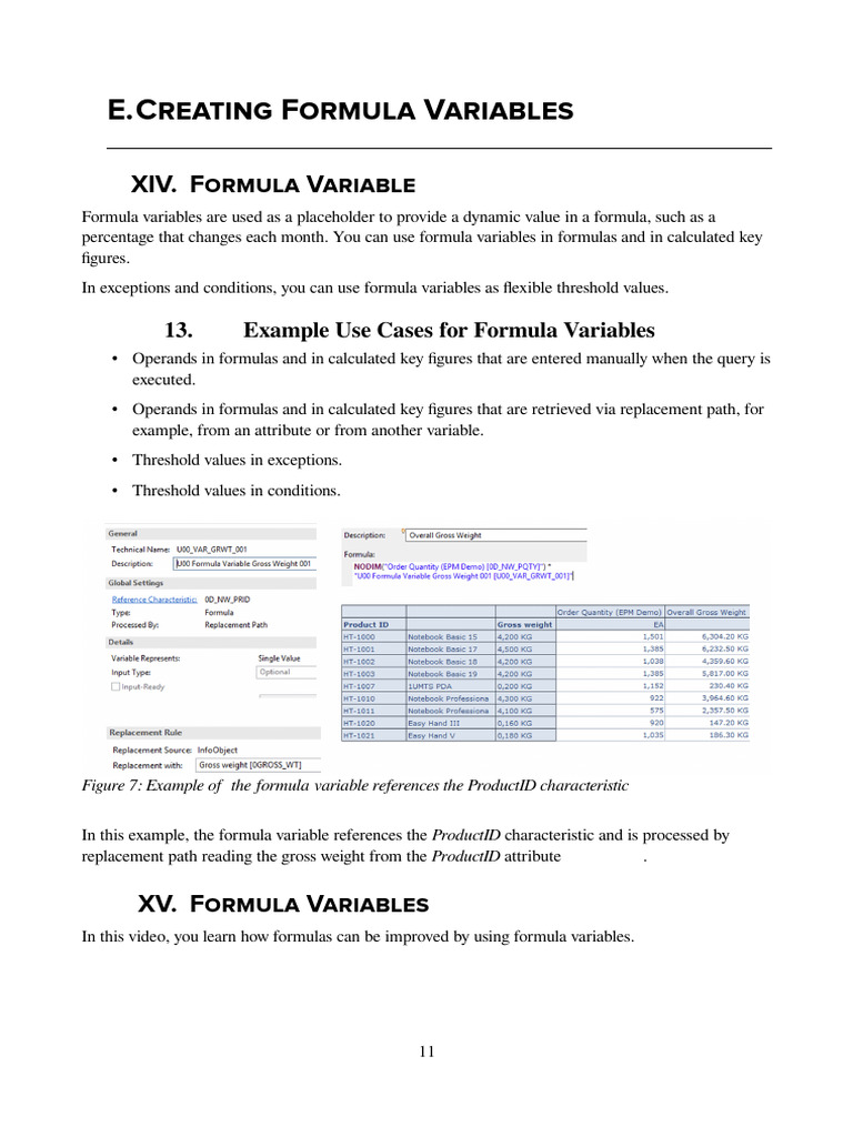 Understanding Formula and Hierarchy Variables | PDF | Applied ...