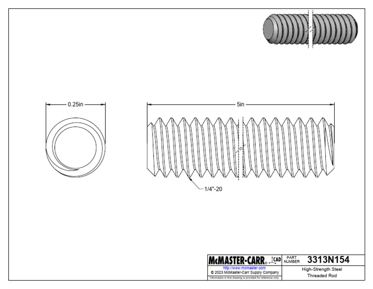 3313N154 - High-Strength Steel Threaded Rod | PDF