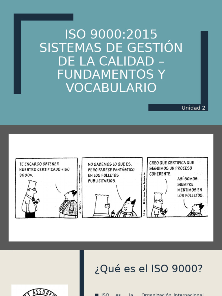 Fundamentos de ISO 9000:2015 y Calidad | PDF | Calidad (comercial ...