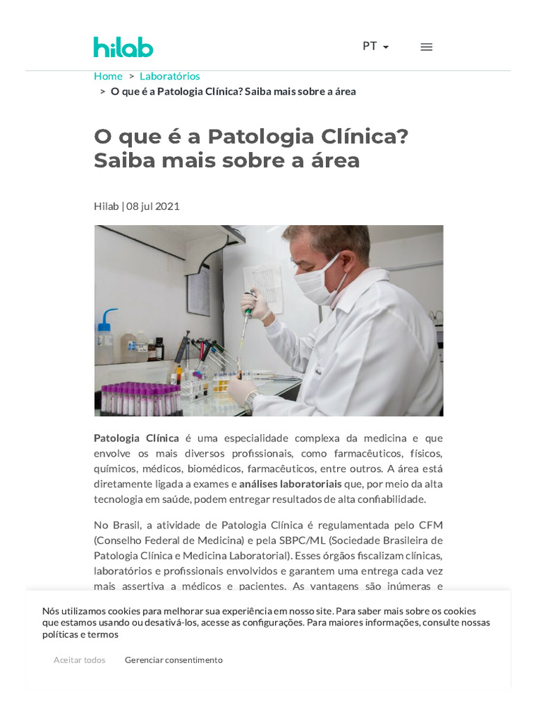 O Que É A Patologia Clínica - Saiba Mais Sobre A Área - Hilab - Exames ...
