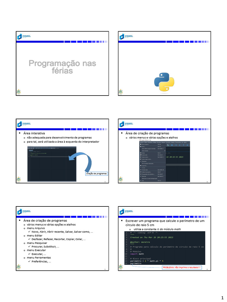 03-Criação de Programas em Python | PDF | Informática | Programação de ...