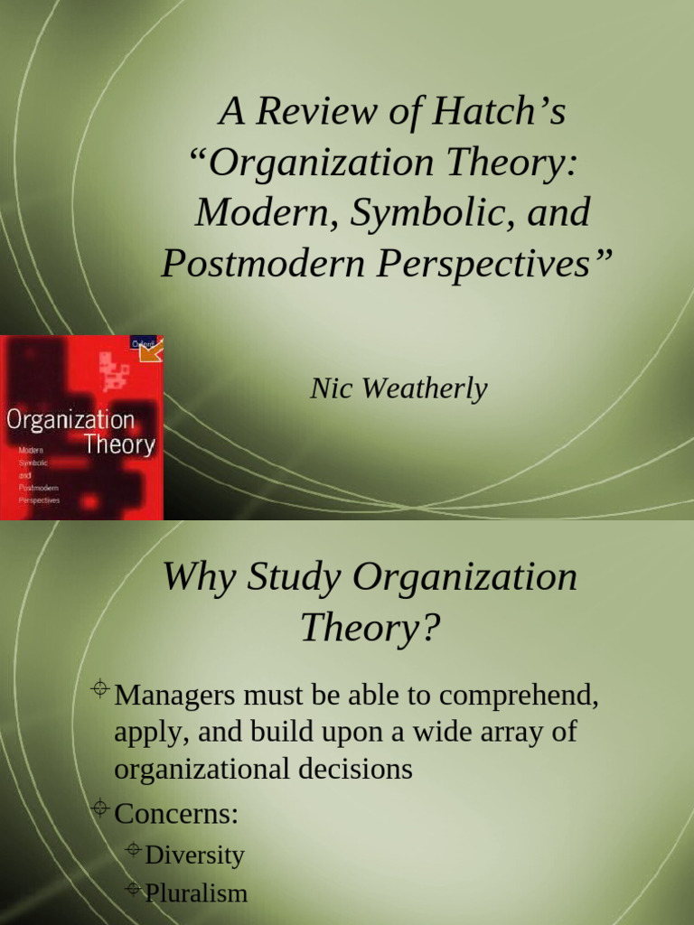Insights on Organization Theory Perspectives | PDF | System | Behavior