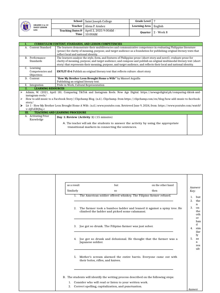 IDF-LESSON PLAN | PDF | Learning | Human Communication
