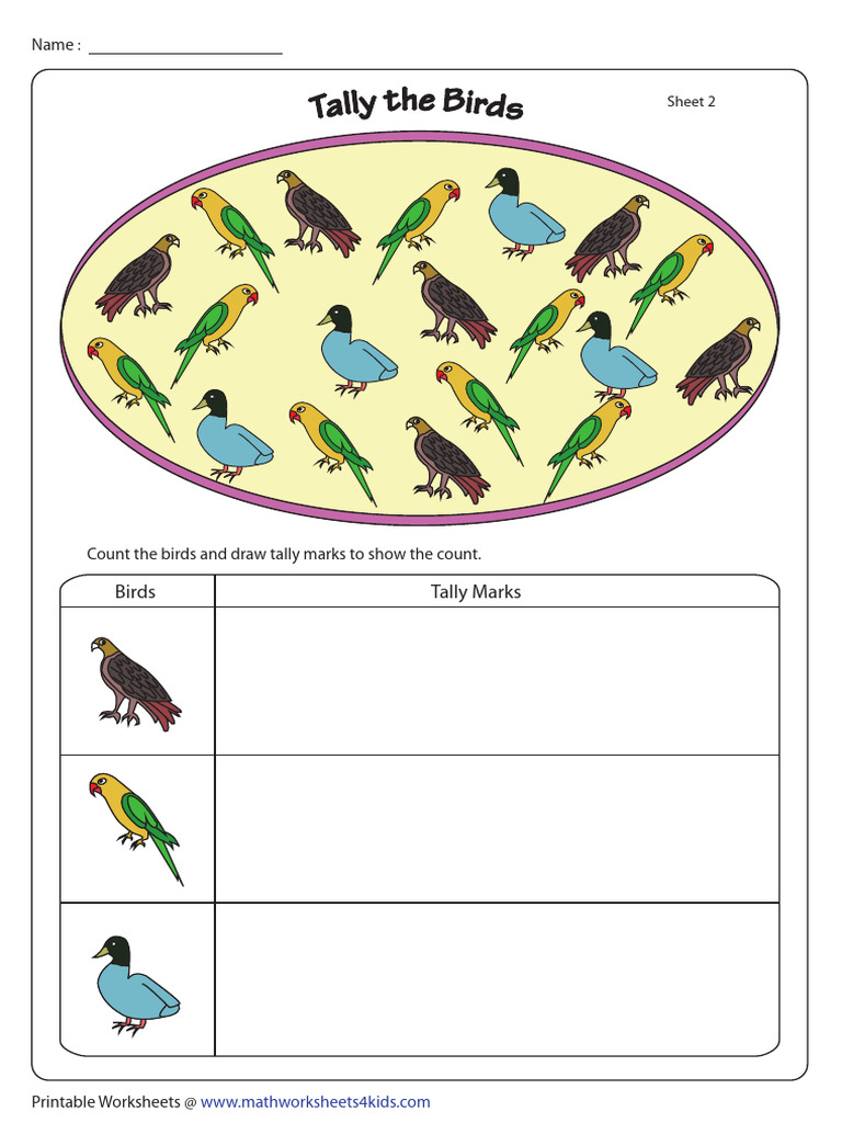 Bird Counting Tally Worksheet | PDF