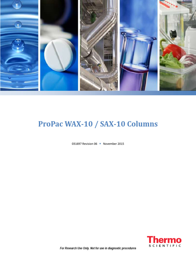 Man 031697 LC ProPac WAX SAX 10 Columns Man031697 EN | PDF ...