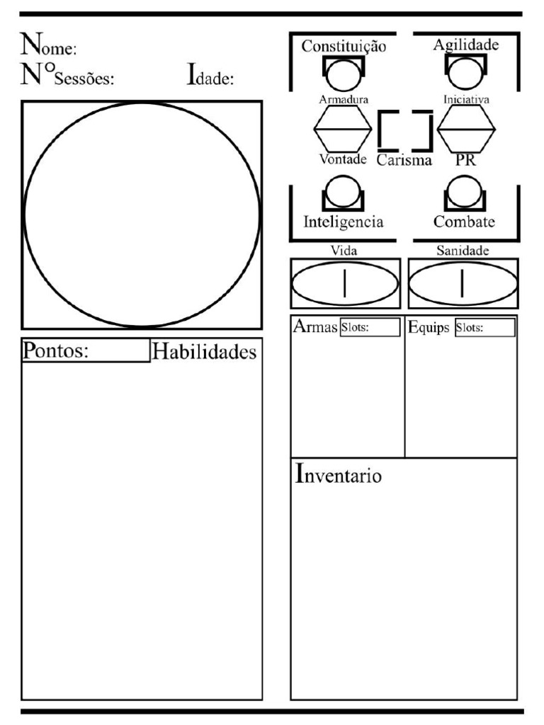 Modelo de Ficha Com Os Cacetes La 1 | PDF