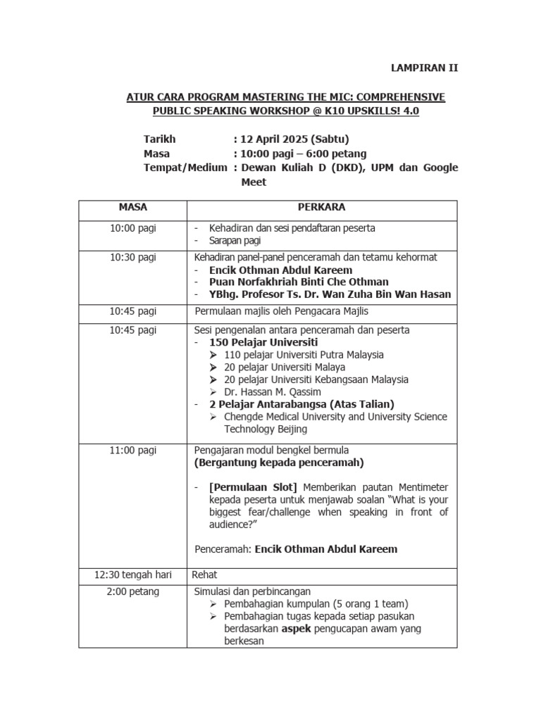 Tentative Prog | PDF