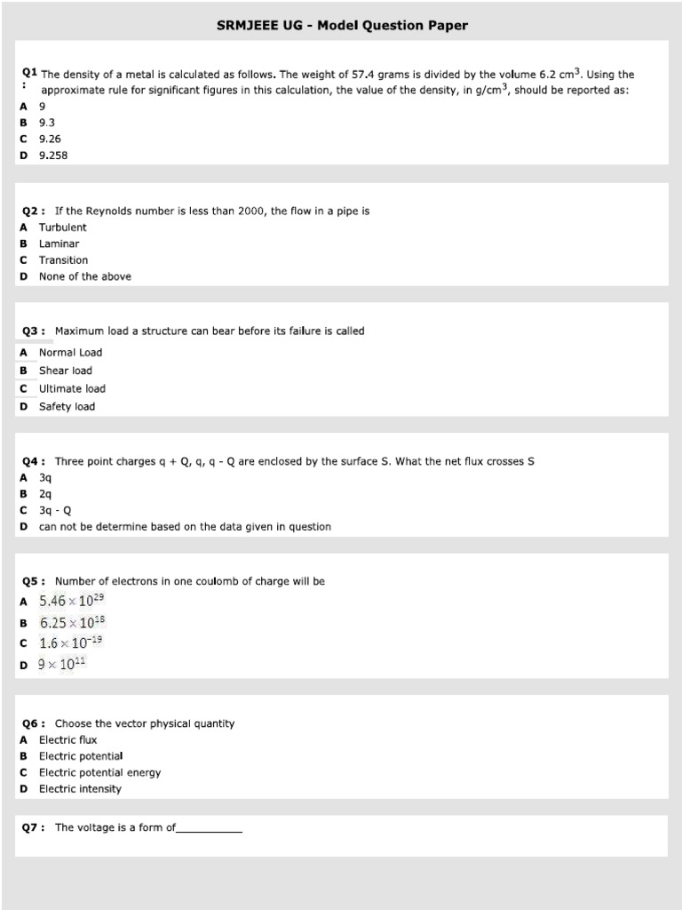 Model Question Paper Pdf