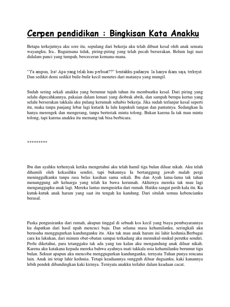 Cerpen Pendidikan
