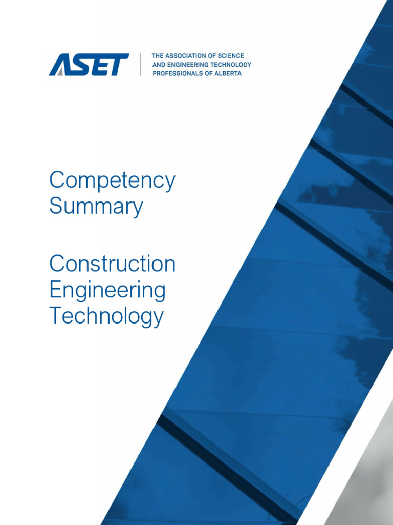 Construction Engineering Technology Competencies | PDF | Specification ...