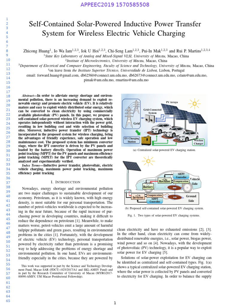 Solar-Powered Wireless EV Charging System | PDF | Solar Power ...