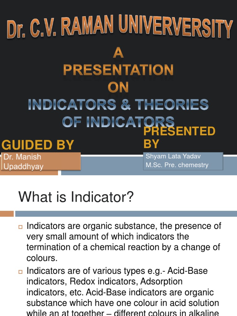 Indicators Pdf Acid Chemical Equilibrium