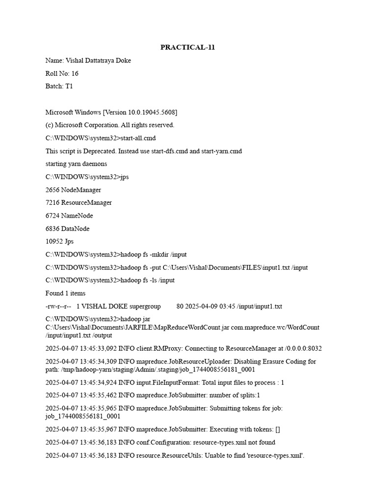DSBDA grp b 1 | PDF | Apache Hadoop | Information Technology