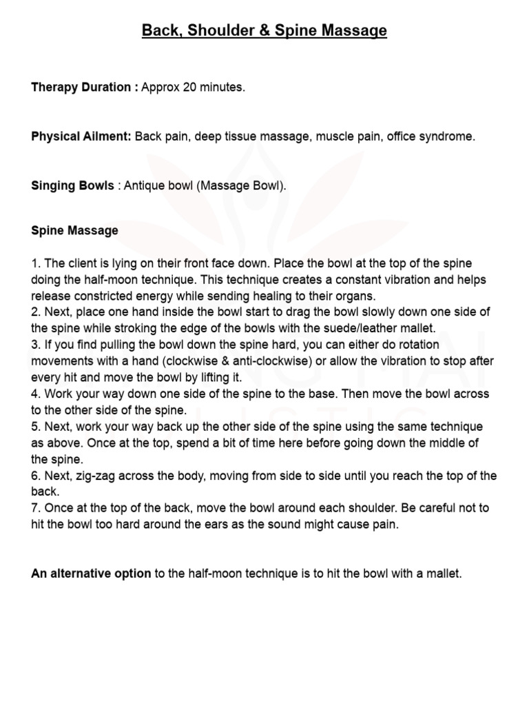 Back+And+Spine+Massage | PDF