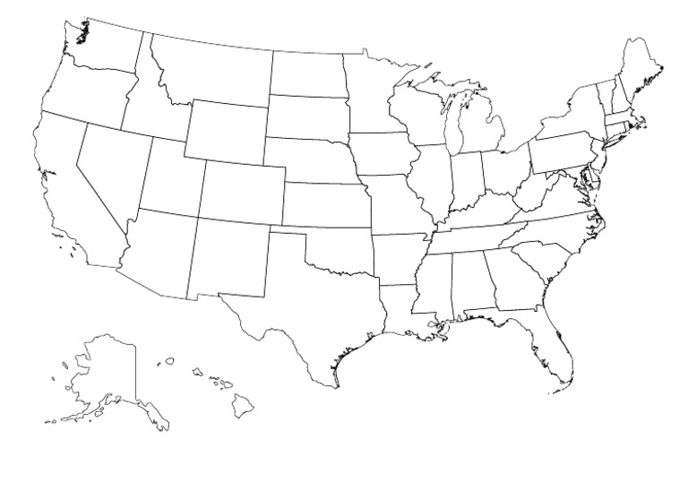 50 States Outline PDF | PDF