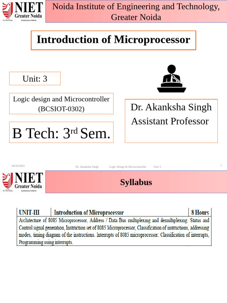 Microprocessor Basics and Applications | PDF | Central Processing Unit ...