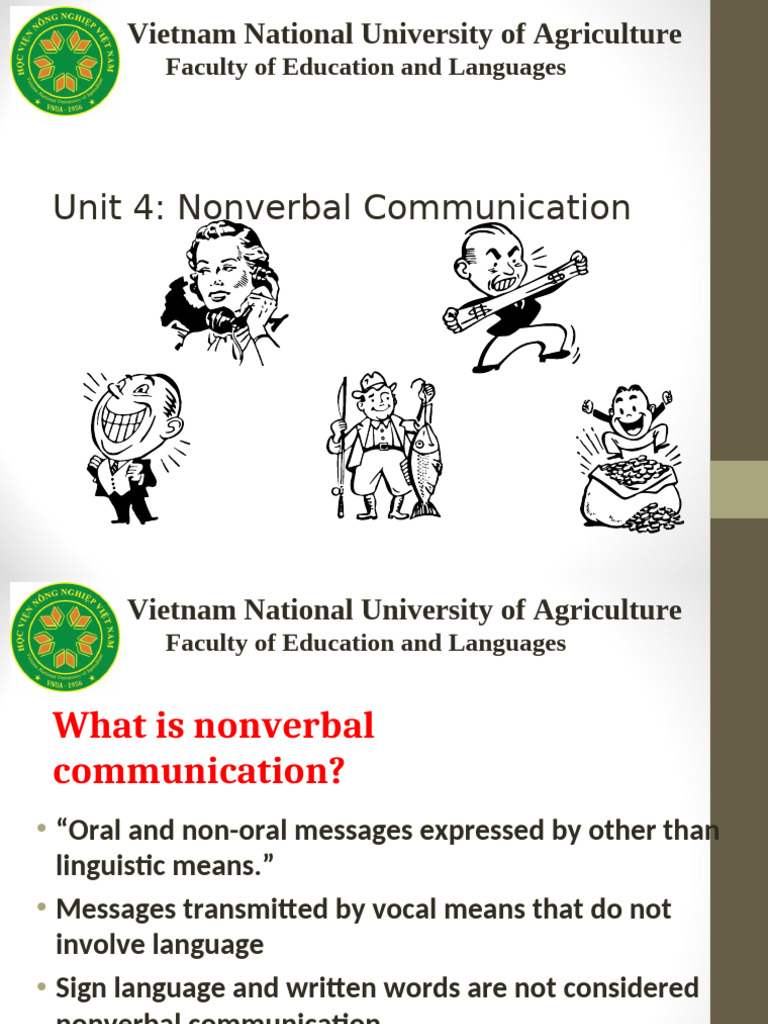 Unit 4-Nonverbal Communication - Giang Thu - MR Werner | PDF ...
