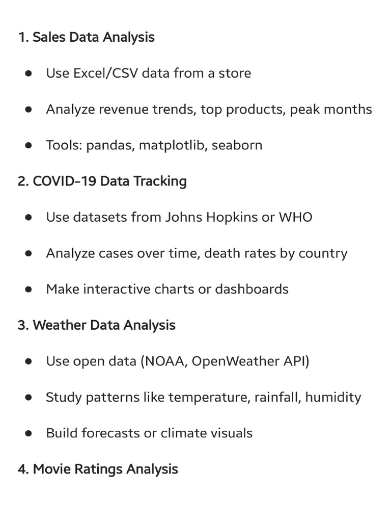 Data Analysis Projects | PDF