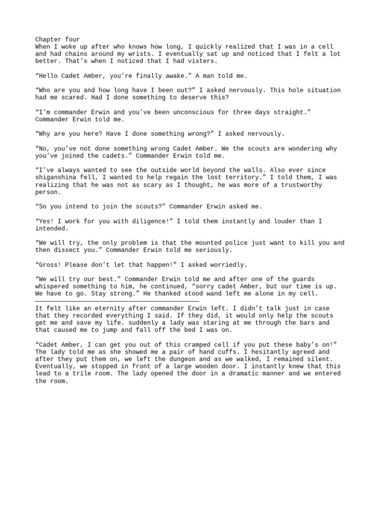Chapter Four of Fan Fiction | PDF