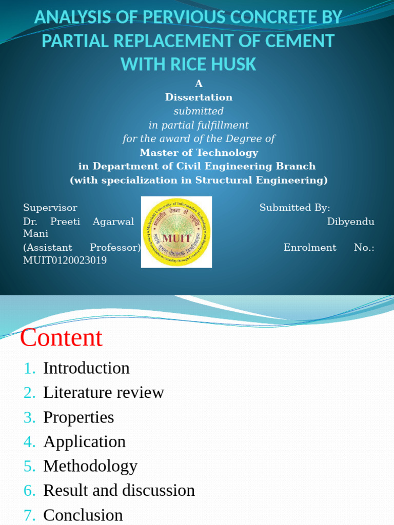 Analysis of Pervious Concrete by Partial Replacement of | PDF ...
