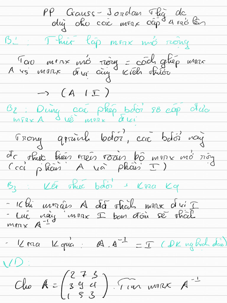 The Gauss - Jordan Method For Finding Inverses | PDF