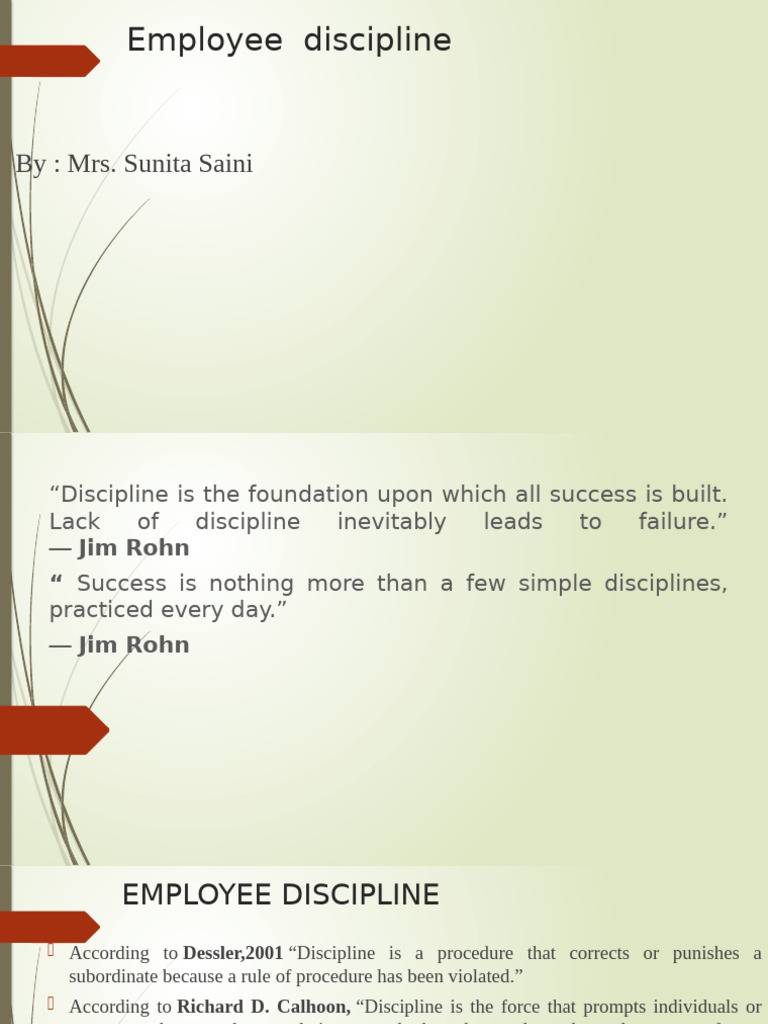 Understanding Employee Discipline Strategies | PDF | Disciplines ...