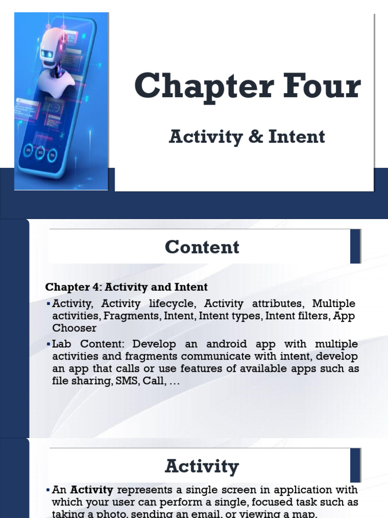 MAD Chapter Four.pptx | PDF | Mobile App | Android (Operating System)