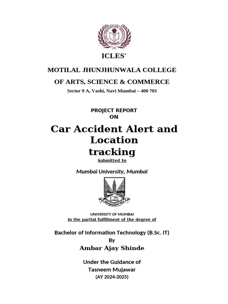 Car Accident Alert System Project Report | PDF | Traffic Collision ...