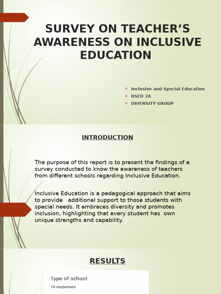 Teacher Awareness of Inclusive Education | PDF