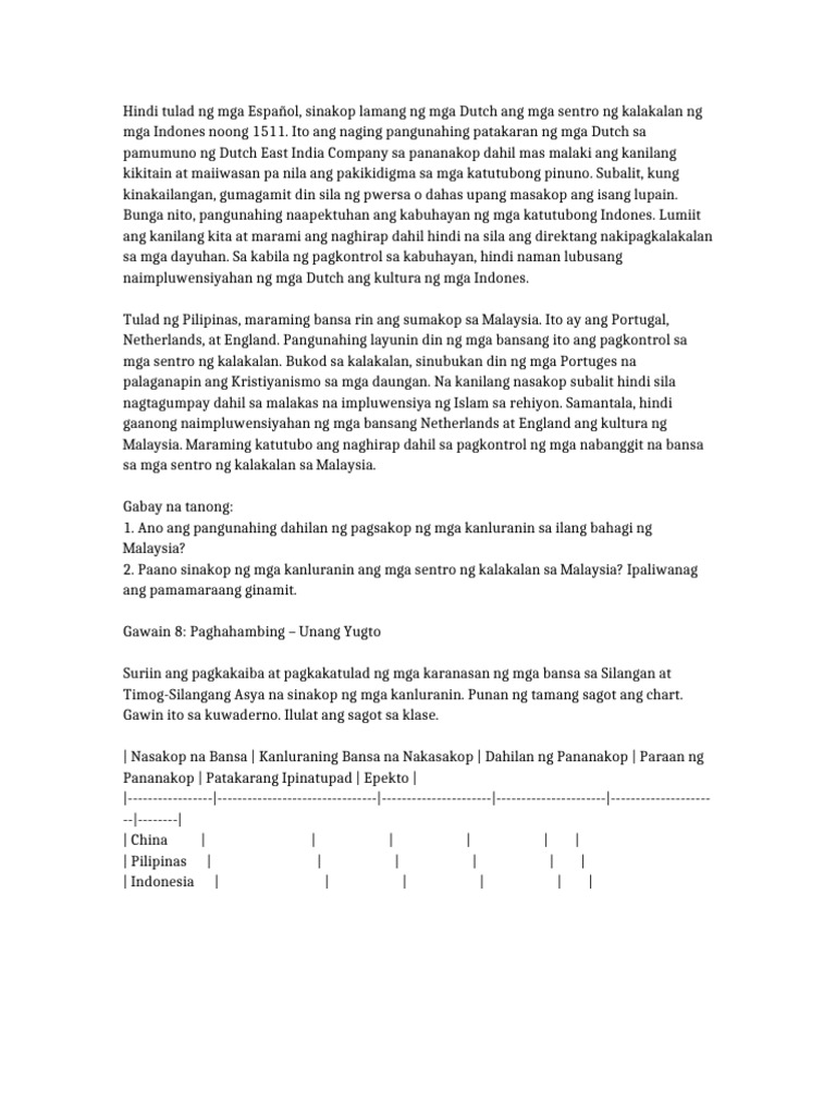 Pagsakop Sa Malaysia | PDF