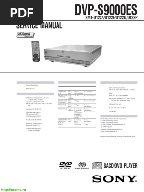 Yamaha DVP-S9000ES Service Manual | PDF | Compact Disc | Dvd