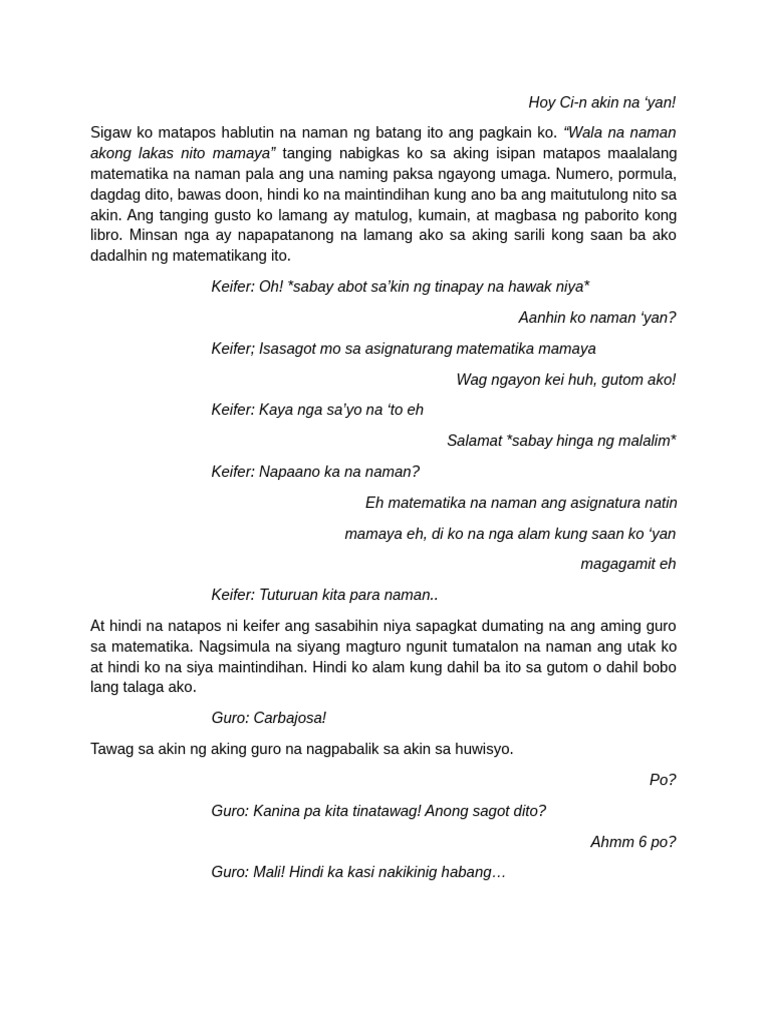 Math Short Story | PDF