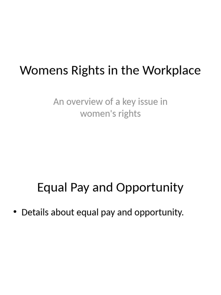 3 Womens Rights in The Workplace | PDF