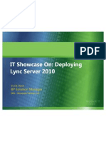 IT Showcase on Deploying Lync Server 2010