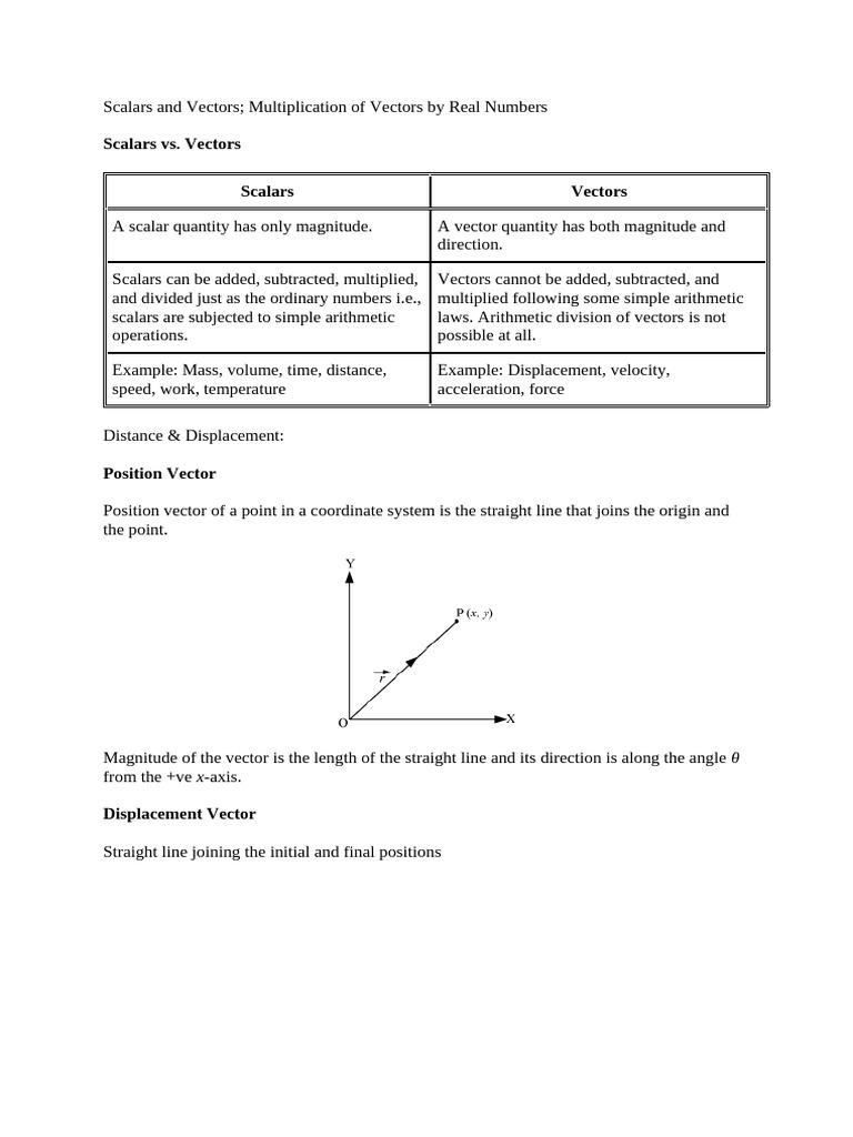 CHAPTER 3-Scalars and Vectors | PDF | Acceleration | Euclidean Vector