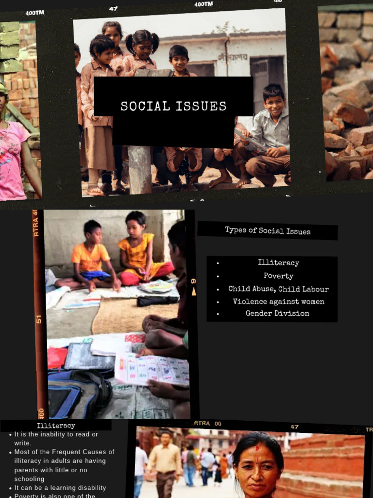 Key Social Issues: Illiteracy, Poverty, Abuse | PDF | Poverty | Poverty ...