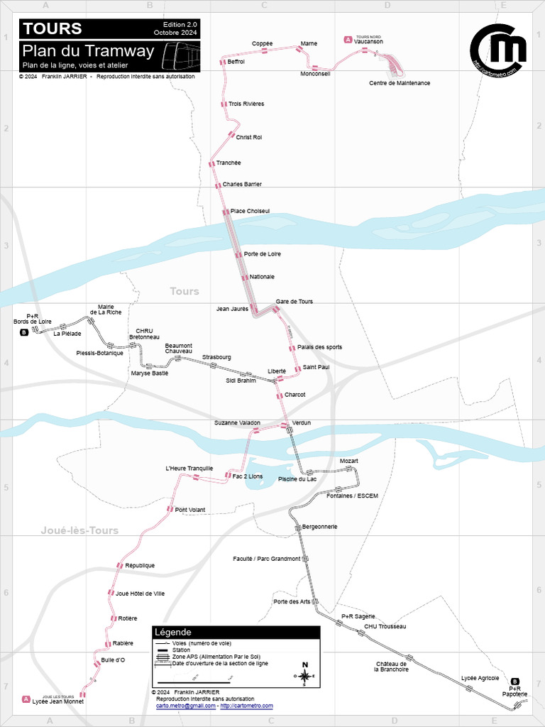 Plan du Tramway de Tours 2024 | PDF | Transport terrestre | Transport ...
