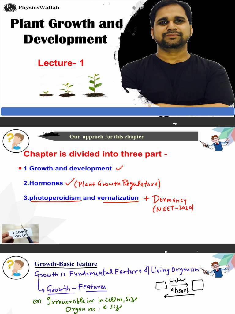 Plant Growth and Development 01 - Growth and Development - Class 11 ...