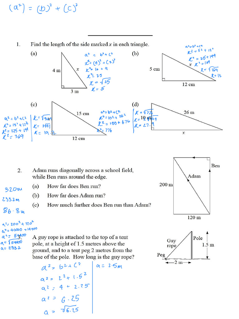 Mathematics Reinforcement Worksheet | PDF