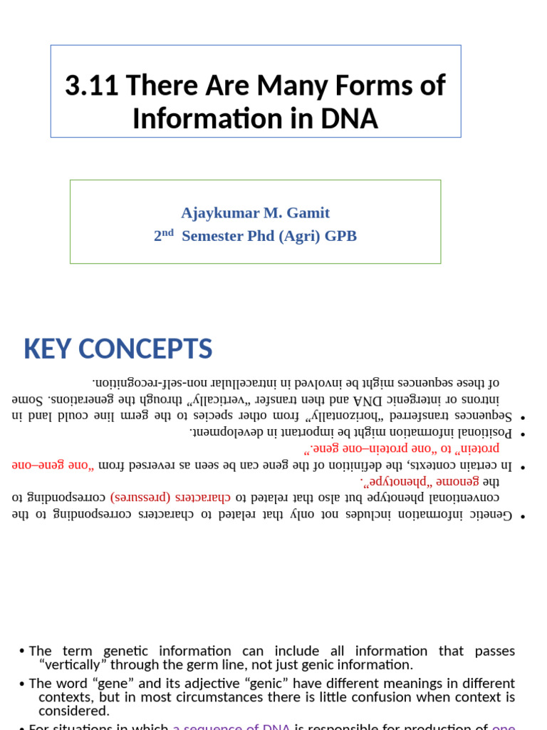 Understanding Genetic Information in DNA | PDF | Gene | Gene Expression