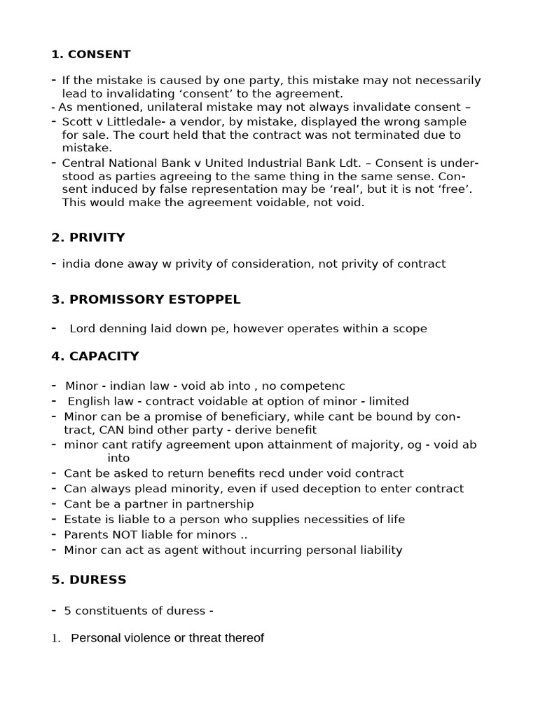 Key Legal Concepts in Contract Law | PDF | Damages | Breach Of Contract