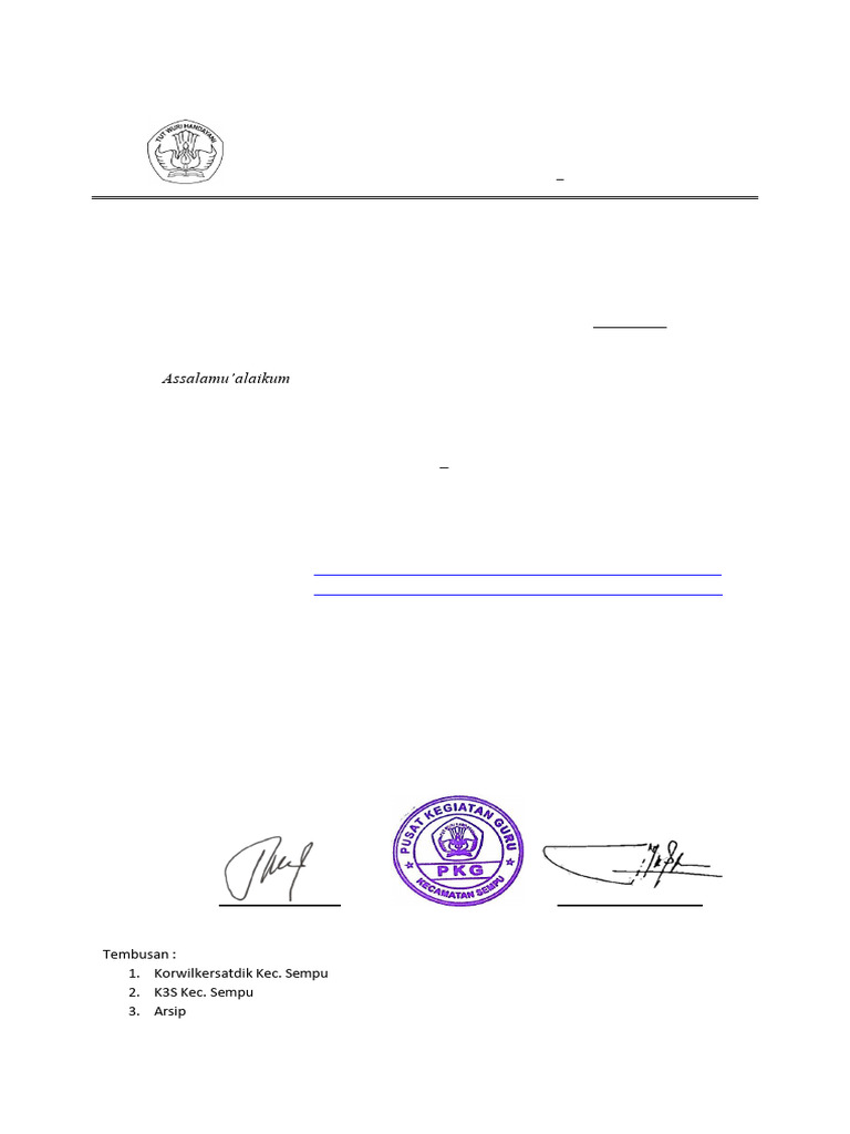 Surat Seleksi Olimpiade Ips 2025 | PDF
