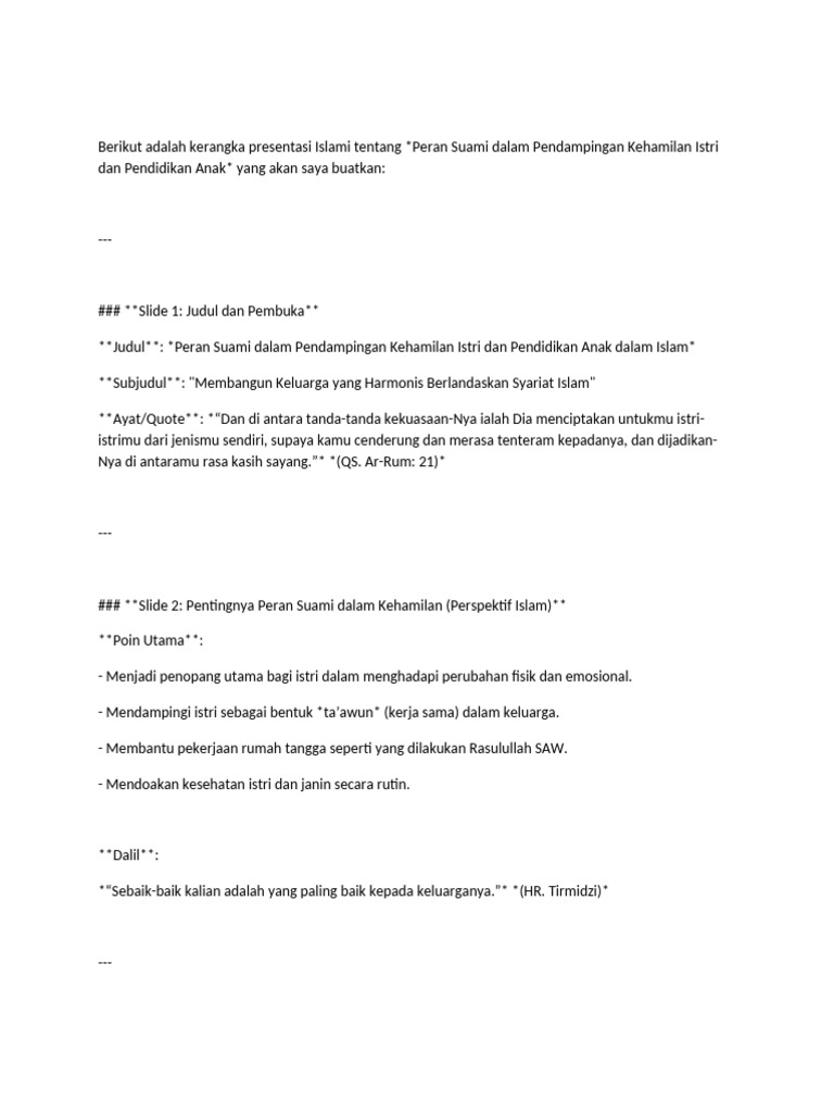 Peran Suami Dalam Pendidikan Anak Dan Istri Dalam Islam Pdf